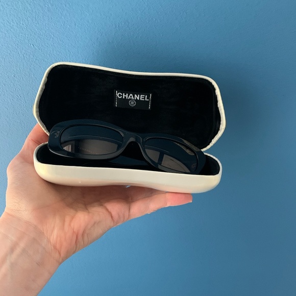 Black Chanel Sunglasses, Authentic with Case